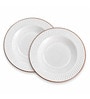Cream Ceramic Textured Serving Plate (Set Of 2)