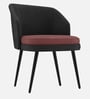 Premium Curved Accent Chair In Dark Grey Colour