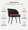 Premium Curved Accent Chair In Dark Grey Colour