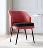 Premium Curved Accent Chair In Pink Colour
