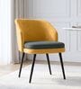 Premium Curved Accent Chair In Yellow Colour
