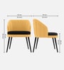 Premium Curved Accent Chair In Yellow Colour