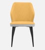 Premium Curved Accent Chair In Yellow Colour