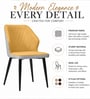 Premium Curved Accent Chair In Yellow Colour