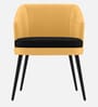 Premium Curved Accent Chair In Yellow Colour