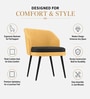 Premium Curved Accent Chair In Yellow Colour