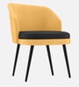 Premium Curved Accent Chair In Yellow Colour