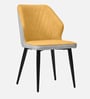 Premium Curved Accent Chair In Yellow Colour