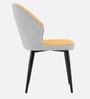 Premium Curved Accent Chair In Yellow Colour