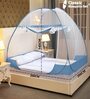 Premium Double Bed King Polyester Mosquito Net In Blue