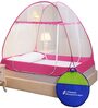 Premium Double Bed King Polyester Mosquito Net In Pink