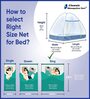 Premium Double Bed King Polyester Mosquito Net In Purple
