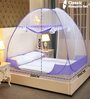 Premium Double Bed King Polyester Mosquito Net In Purple