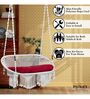 Premium 2 seater Polyester Swing in White & Red Colour