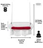 Premium 2 seater Polyester Swing in White & Red Colour