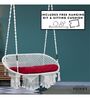 Premium 2 seater Polyester Swing in White & Red Colour