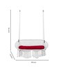Premium 2 seater Polyester Swing in White & Red Colour