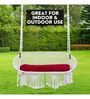 Premium 2 seater Polyester Swing in White & Red Colour