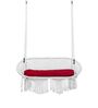 Premium 2 seater Polyester Swing in White & Red Colour