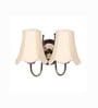 Premium Dual Steel Wall Lamp   Off-White Cotton Shade | Bedroom Lighting