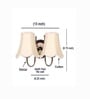 Premium Dual Steel Wall Lamp   Off-White Cotton Shade | Bedroom Lighting