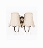 Premium Dual Steel Wall Lamp   Off-White Cotton Shade | Bedroom Lighting