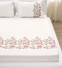 Premium Embroidery Cotton 400 TC King Size Bedsheet with 2 Pillow Covers