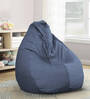 Kitsune XXXL Fabric Bean Bag Filled with Beans In Ice Blue Colour