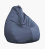 Kitsune XXXL Fabric Bean Bag Filled with Beans In Ice Blue Colour