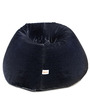 Premium Fur XXL Bean Bag with Beans in Black Colour