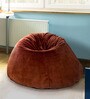 Premium Fur XXL Bean Bag with Beans in Brown Colour