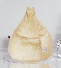 Premium Fur XXL Bean Bag with Beans in Cream Colour