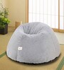 Premium Fur XXL Bean Bag with Beans in Grey Colour