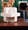Geometric White Resin Home Decor Sculpture