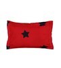 Red Geometric 200 TC Poly Cotton 1 Single Bedhseet with 1 Pillow Cover