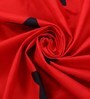 Red Geometric 200 TC Poly Cotton 1 Single Bedhseet with 1 Pillow Cover