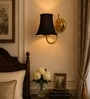Premium Gold Wall Light with Black Cotton Shade  Decor