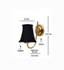 Premium Gold Wall Light with Black Cotton Shade  Decor