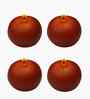 Set Of 4 Red Wax Gulab Jamun Candles