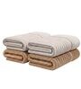 Beige And White 100% Cotton 400 Gsm Hand Towels Pack Of 4