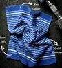 Blue & Sea Green 100% Cotton 400 Gsm Hand Towels Pack Of 4