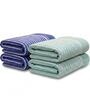 Blue & Sea Green 100% Cotton 400 Gsm Hand Towels Pack Of 4