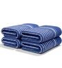Blue 100% Cotton 400 Gsm Hand Towels Pack Of 4