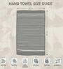 Blue And White 100% Cotton 400 Gsm Hand Towels Pack Of 4
