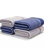 Blue And White 100% Cotton 400 Gsm Hand Towels Pack Of 4