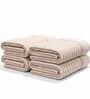 White With Brown 100% Cotton 400 Gsm Hand Towels Pack Of 4
