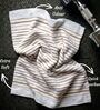 White With Brown 100% Cotton 400 Gsm Hand Towels Pack Of 4