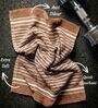 Beige & Grey 100% Cotton 400 Gsm Hand Towels Pack Of 8