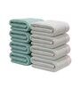 Beige & White With Brown Stripes 100% Cotton 400 Gsm Hand Towels Pack Of 8