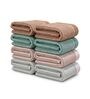 Beige, Sea Green And White 100% Cotton 400 Gsm Hand Towels Pack Of 8